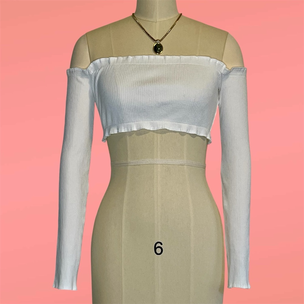 Dolls Kill Off-The-Shoulder Crop Top